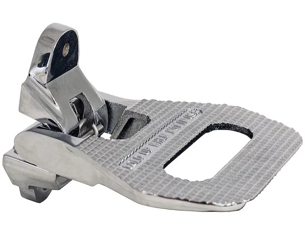 5236586 – BUYERS PROD Truck Step, Body Mount Single Flat Step Folds Up Zinc Plated Silver Cast Steel Bolt-On For Emer...